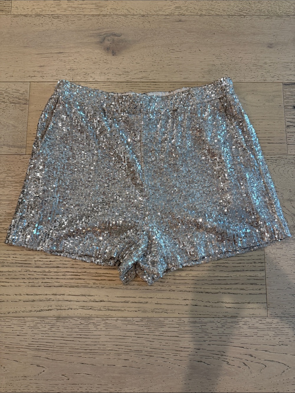 Gianni Bini Sparkle Women's Sequin Shorts - Silver